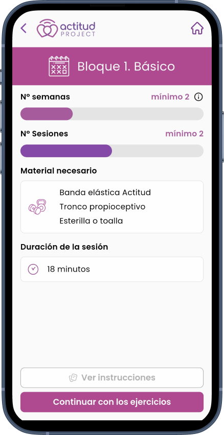 Detalle de bloque de ejercicios