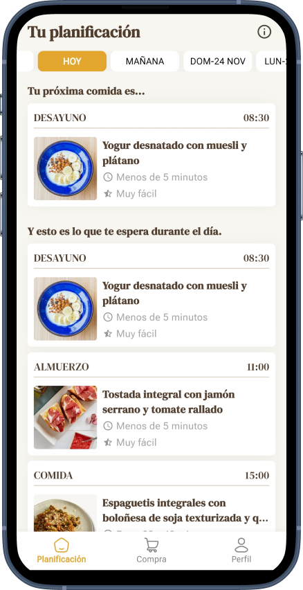 Detalle de comidas