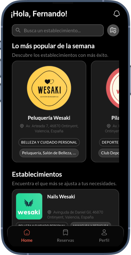 Gesti贸n de reservas