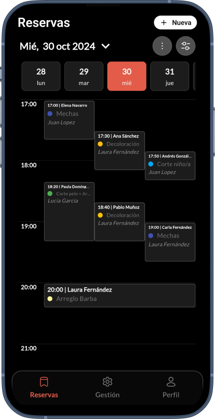 Calendario de disponibilidad